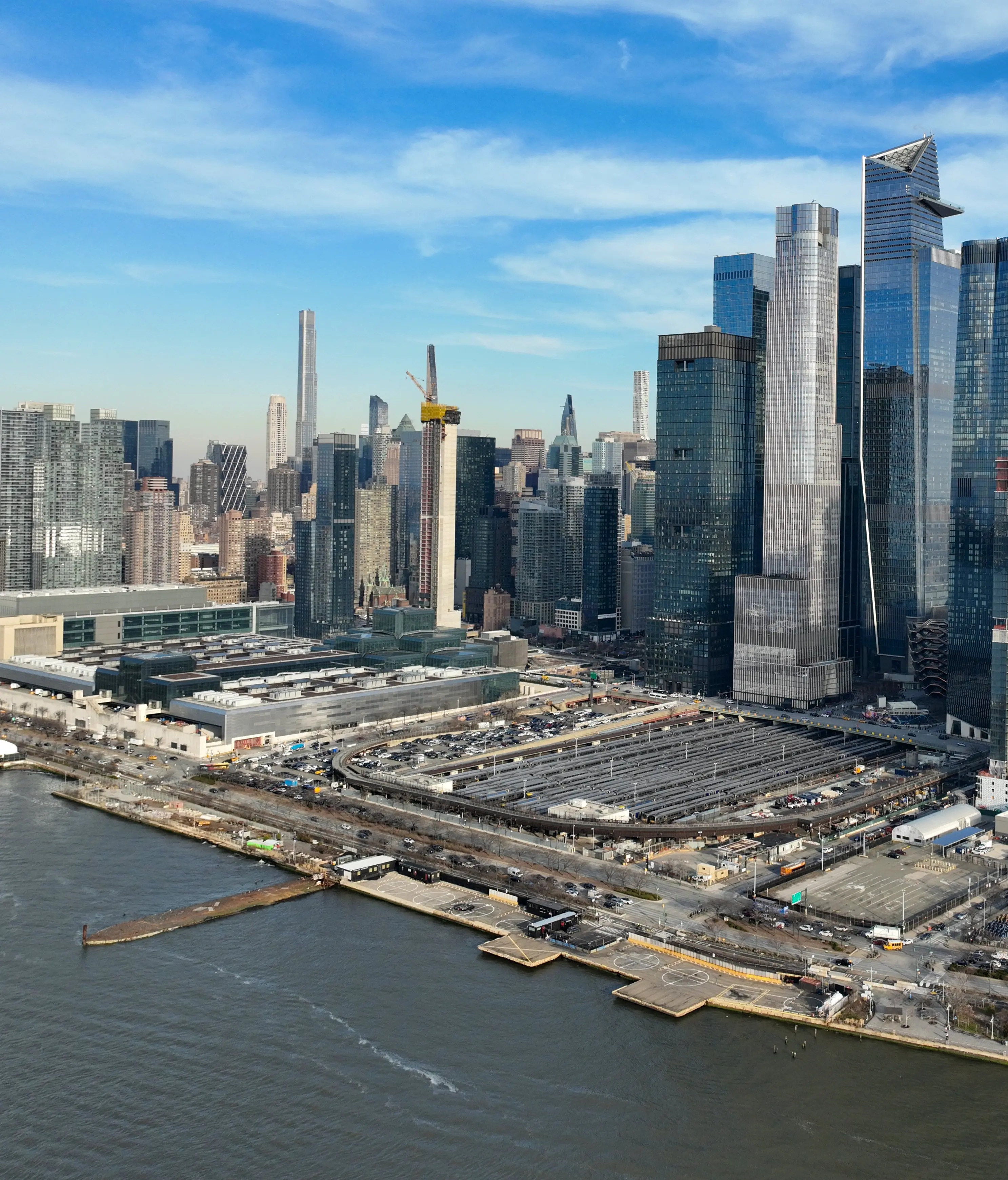 Undeveloped Western Rail Yard from the River